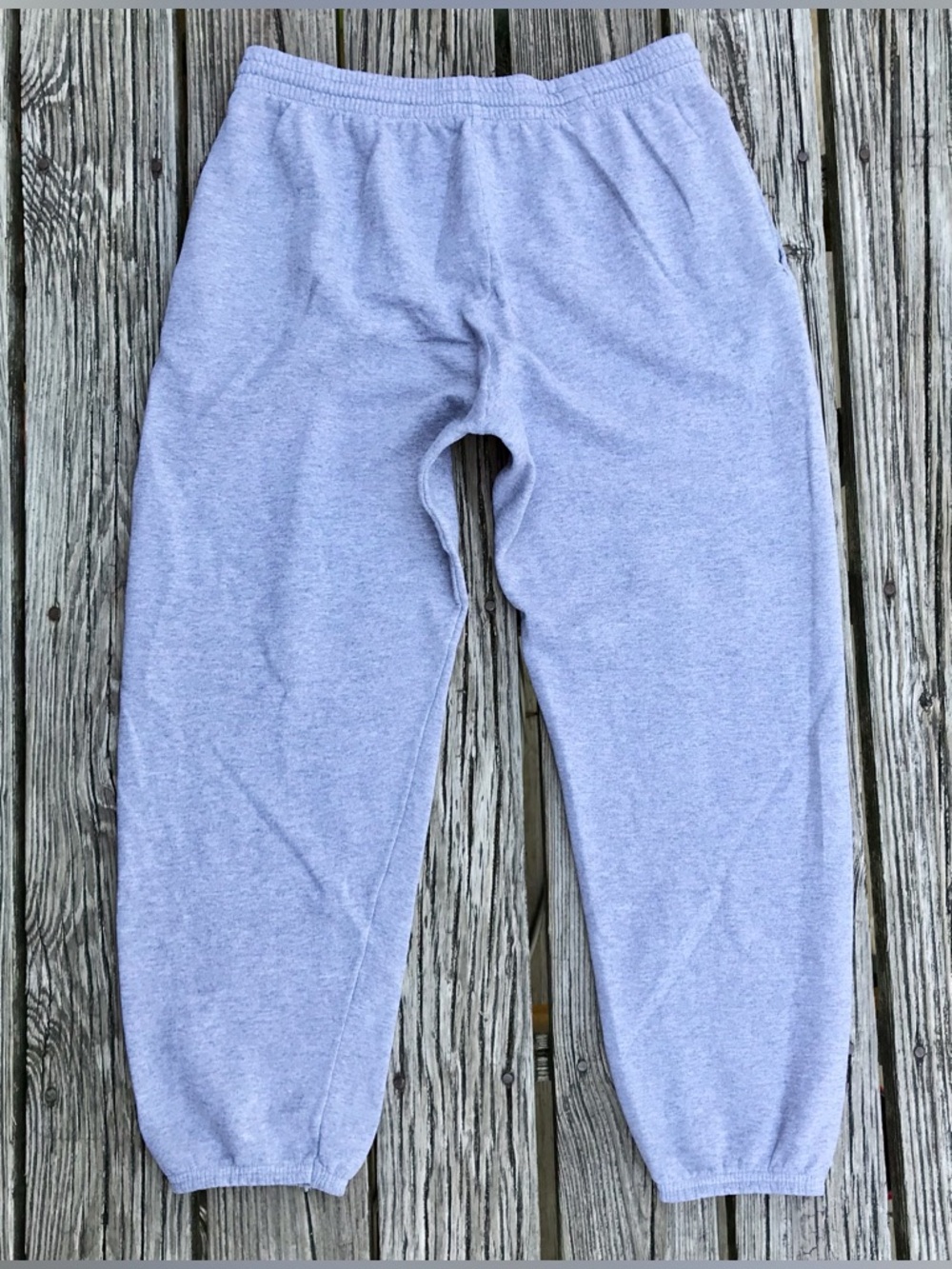 Mens XL FRUIT OF THE LOOM Solid Grey Elastic Waist Jogger Athletic Sweatpants
